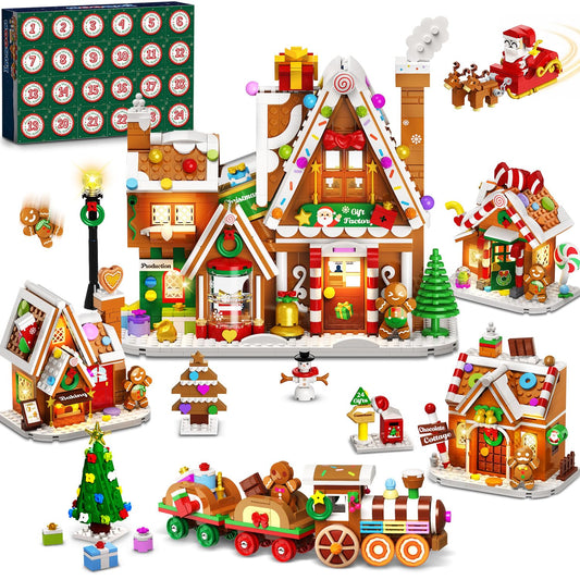 INSOON Advent Calendar 2026 Gingerbread House Mini Building Set with Lights