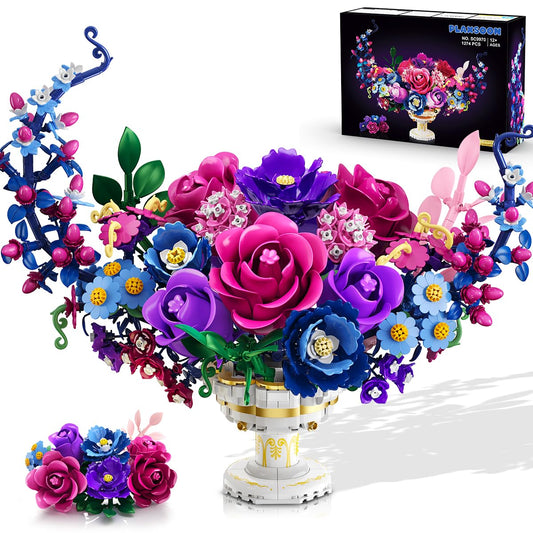 Moon Flower Bouquet Building Set with Lights