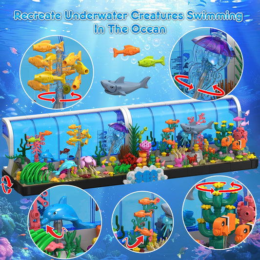 HOGOKIDS Aquarium Building Set with Sea Animals