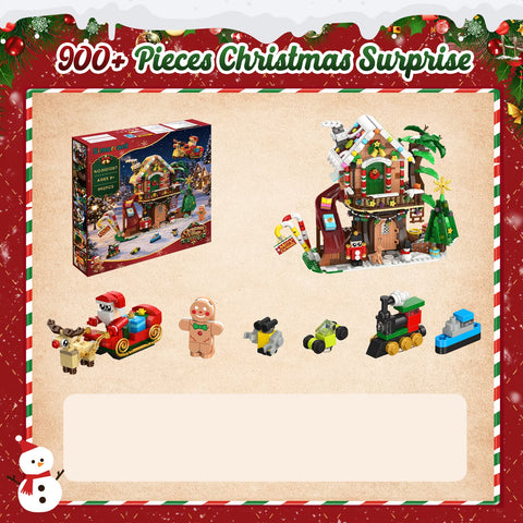 SIMARRANT Christmas Treehouse Advent Calendar with LED Light