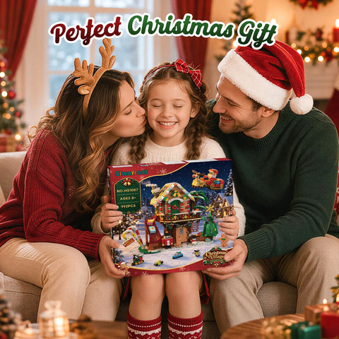 SIMARRANT Christmas Treehouse Advent Calendar with LED Light