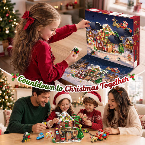SIMARRANT Christmas Treehouse Advent Calendar with LED Light