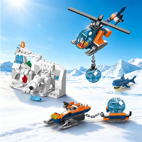 Arctic Icebreaker Ship Building Blocks Set with Helicopter