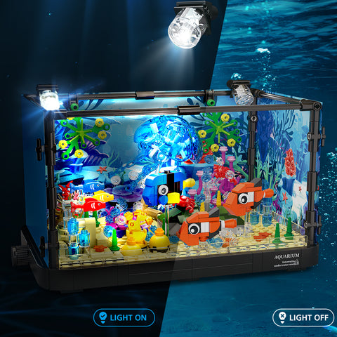 Movable Aquarium Building Set with LED Light