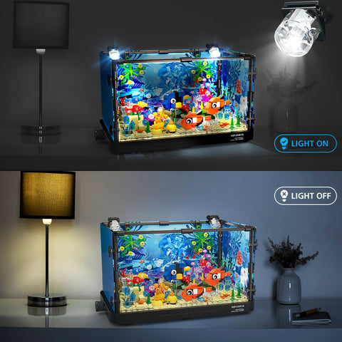 Movable Aquarium Building Set with LED Light