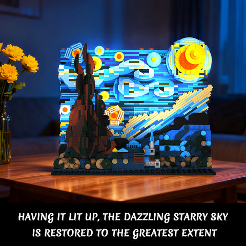 The Starry Night Building Set with LED Lights
