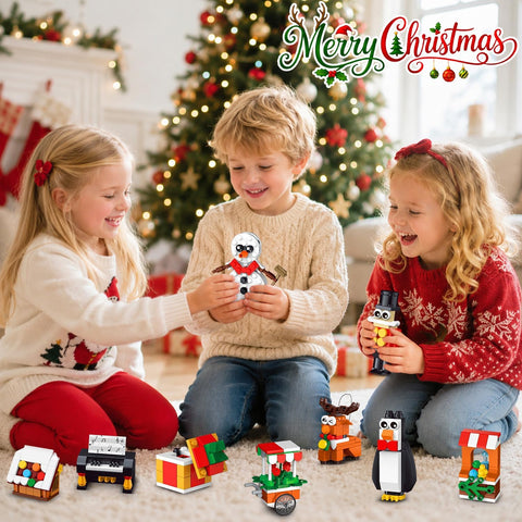 24-Pack Christmas Ornament Building Set – Hanging Holiday Decorations for Kids