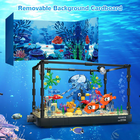 Movable Aquarium Building Set with LED Light