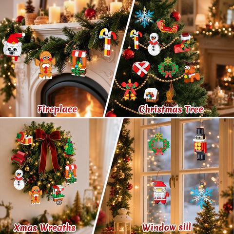 24-Pack Christmas Ornament Building Set – Hanging Holiday Decorations for Kids