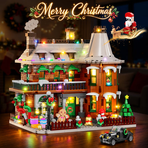 HOGOKIDS 2026 Victorian Christmas House Advent Calendar with Lights – 24-Day Countdown, 1,794 Mini Bricks