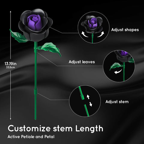 HOGOKIDS Black Rose Bouquet Building Set