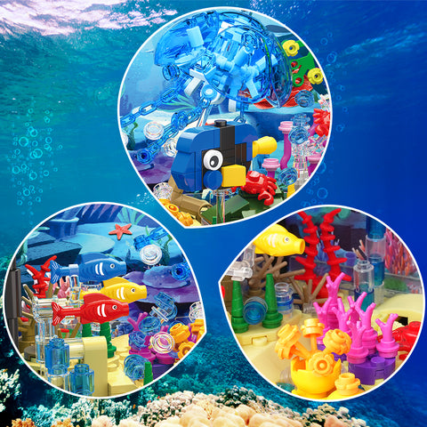 Movable Aquarium Building Set with LED Light