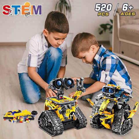 HOGOKIDS 5-in-1 RC Robot Building Set, Remote & APP Controlled STEM Toy