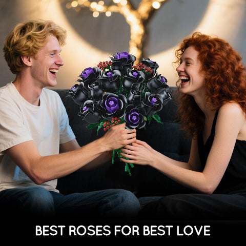 HOGOKIDS Black Rose Bouquet Building Set