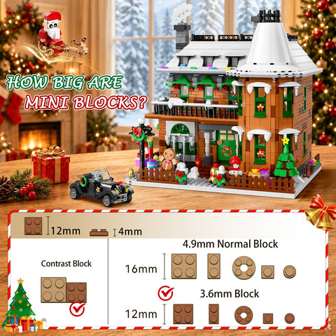 HOGOKIDS 2026 Victorian Christmas House Advent Calendar with Lights – 24-Day Countdown, 1,794 Mini Bricks