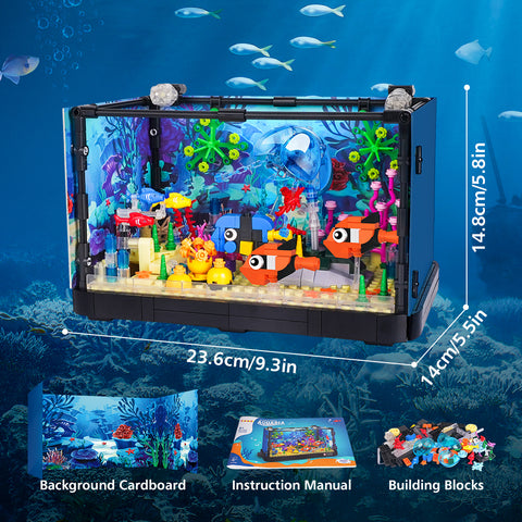 Movable Aquarium Building Set with LED Light