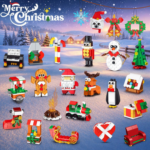 24-Pack Christmas Ornament Building Set – Hanging Holiday Decorations for Kids