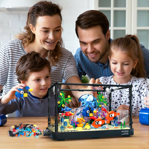 Movable Aquarium Building Set with LED Light