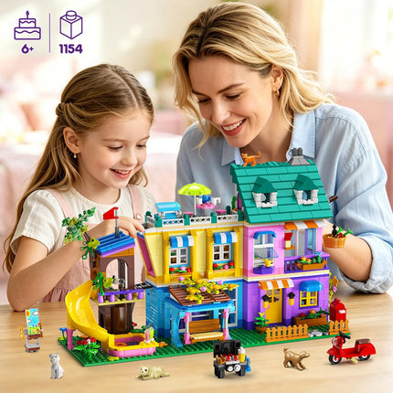 HOGOKIDS Friends Villa Building Set with LED Lights 1154PCS