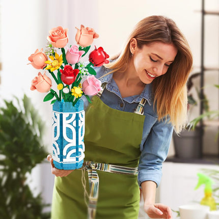 CUBIMANA Flowers Bouquet Building Set with LED | Mother’s Day Gift