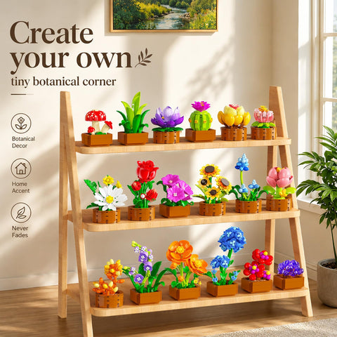 18 Unique Flowers Botanical Collection Mini Building Set
