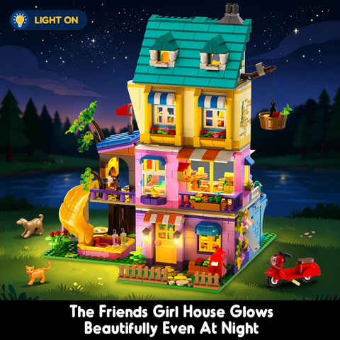 HOGOKIDS Friends Villa Building Set with LED Lights 1154PCS