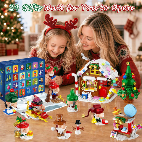PLAXSOON 2026 Christmas Gnome Village Advent Calendar Building Set – 24-Day Countdown, 950 Pieces, Ages 8+