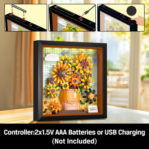 Sunflower Frame Building Set with LED Lights