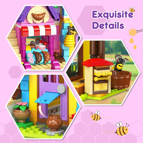 HOGOKIDS Beekeeping & Bakery House Building Set with Light