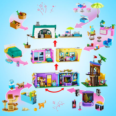 HOGOKIDS Friends Villa Building Set with LED Lights 1154PCS