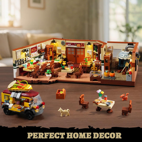 City Street Pizza Restaurant Building Set
