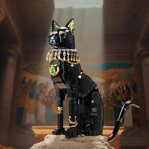 CUBIMANA Egyptian Pharaoh Cat Building Set | 1274PCS Building Kit for Ages 10+