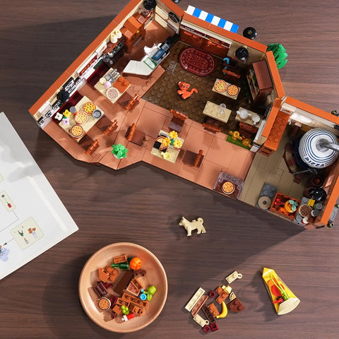 City Street Pizza Restaurant Building Set