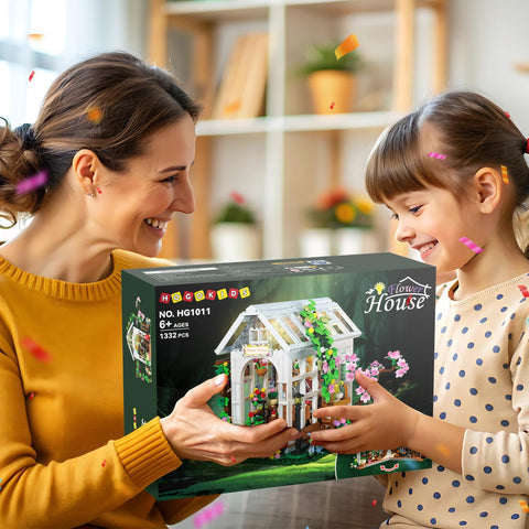 Flower Greenhouse Building Set with LED Light 1332PCS