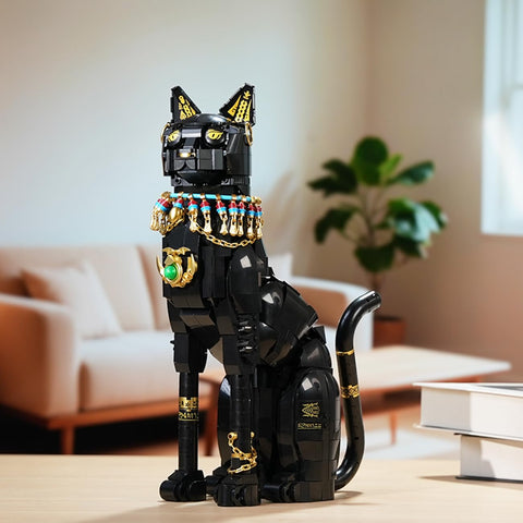 CUBIMANA Egyptian Pharaoh Cat Building Set | 1274PCS Building Kit for Ages 10+