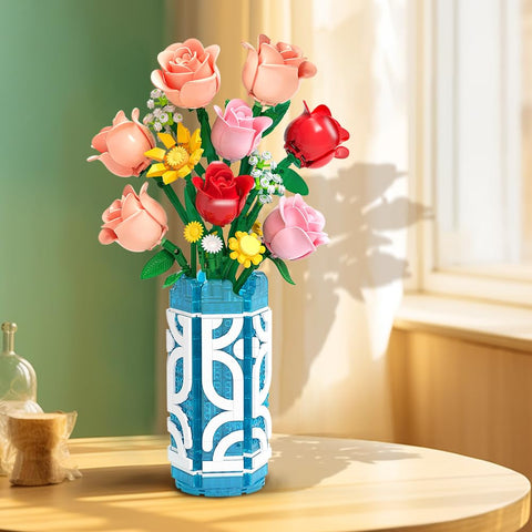 CUBIMANA Flowers Bouquet Building Set with LED | Mother’s Day Gift