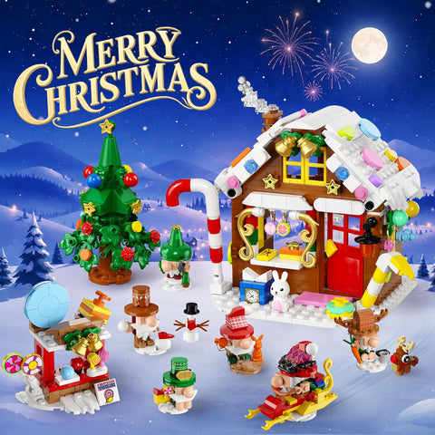 PLAXSOON 2026 Christmas Gnome Village Advent Calendar Building Set – 24-Day Countdown, 950 Pieces, Ages 8+