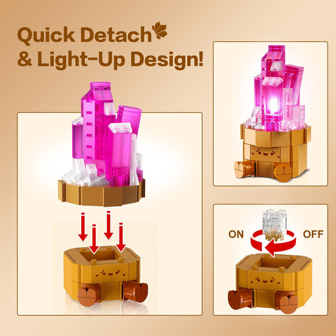 CUBIMANA Mineral Collection Building Blocks | LED Home Decor Gift
