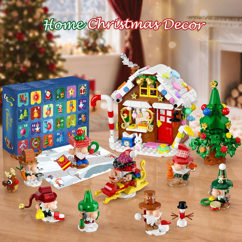 PLAXSOON 2026 Christmas Gnome Village Advent Calendar Building Set – 24-Day Countdown, 950 Pieces, Ages 8+