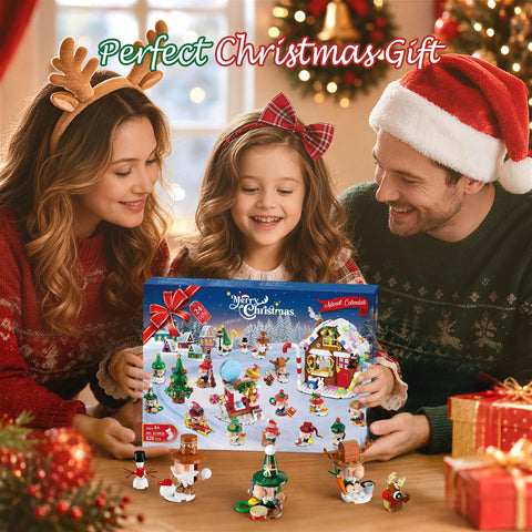 PLAXSOON 2026 Christmas Gnome Village Advent Calendar Building Set – 24-Day Countdown, 950 Pieces, Ages 8+