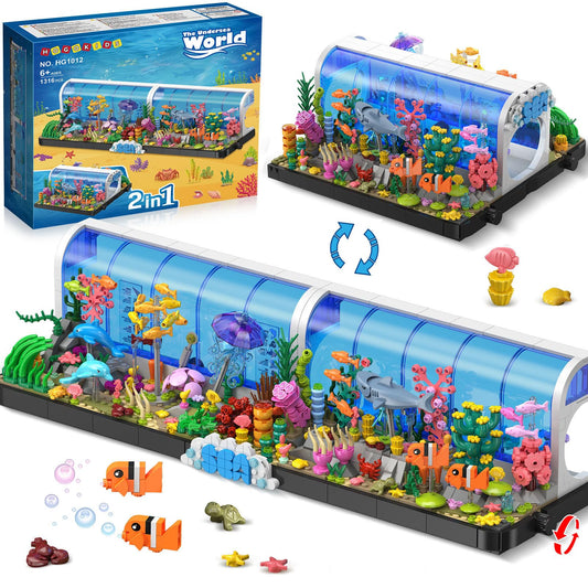 HOGOKIDS Aquarium Building Set with Sea Animals