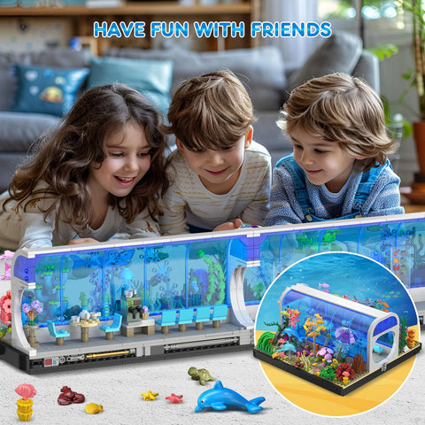 HOGOKIDS Aquarium Building Set with Sea Animals