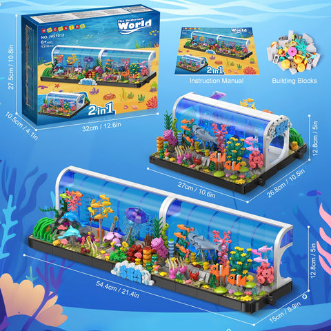 HOGOKIDS Aquarium Building Set with Sea Animals